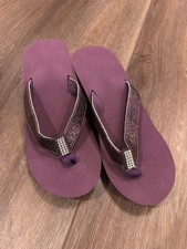 Yellow Box Purple Lulu Sandal Wedges Size 7 Sparkle Glitter Women  s NEW IN BOX