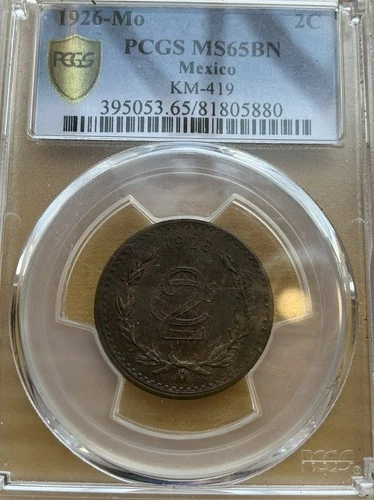 1926Mo Mexico 2 Centavos KM419 NGC MS65BN Best Price On eBay .