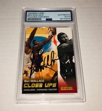 Ben Wallace 2008-09 Skybox Close Ups #178 Signed Card Auto PSA RARE