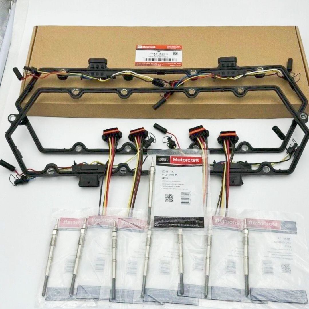 Motorcraft 94-97 Ford 7.3 7.3L Powerstroke Diesel Valve Cover Gaskets Glow Plugs