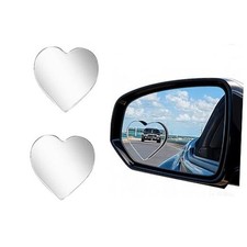 2 Pcs Cars Heart Shaped Blind Spot Mirrors Car,Heart Shaped Wide Angle Convex