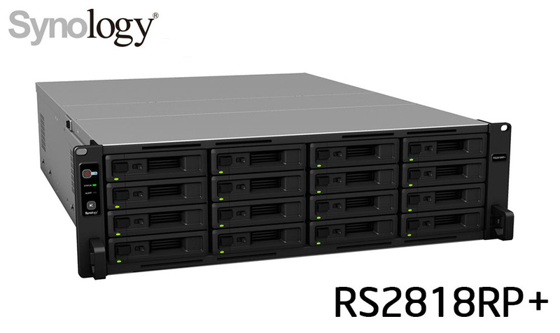 Synology Rackstation RS2818RP+ 16 Bay NAS with 16GB RAM, SSD, 10GbE LAN & rails