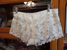Vintage Shiny Satin And Lace 15-23 XL Boy Short Panty Panties Secret Treasure