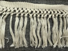 5" Tassel Fringe Trim 2.5 yards natural ivory off white ornate upholstery sewing