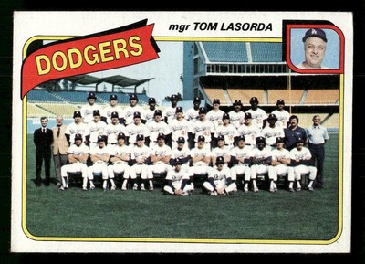 1980 Topps #302 Los Angeles Dodgers / Tom Lasorda Team Checklists