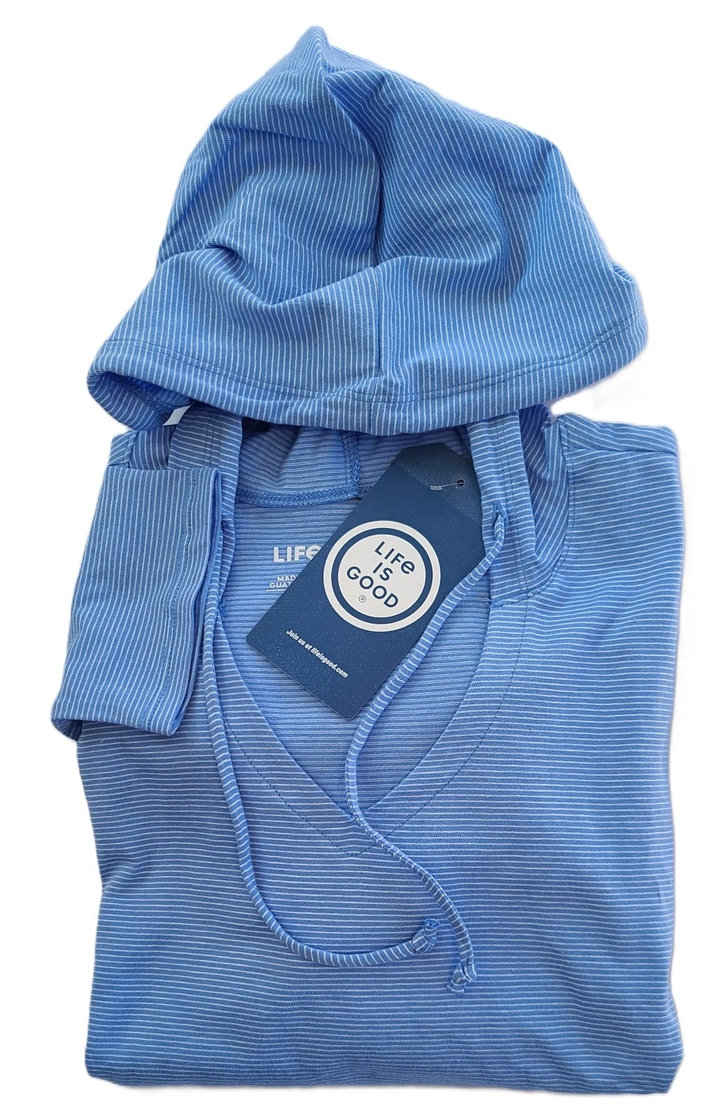 Life Is Good LS Shirt Crusher Lite Hooded Tee BLUE STRIPED Chest48in Womens XL
Opens in a new window
