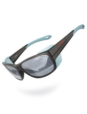 Sport Polarized Sunglasses for Men Women with Removable Side Shields for Hiki...