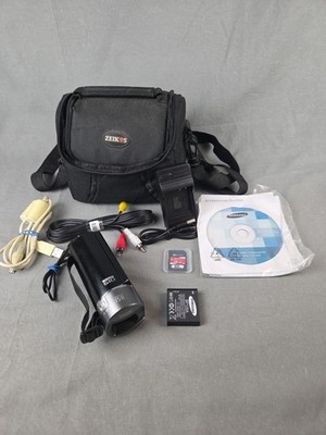 Samsung HMX-Q10BN Full HD Camcorder 1080p Switch Grip Battery Charger Case*VIDEO