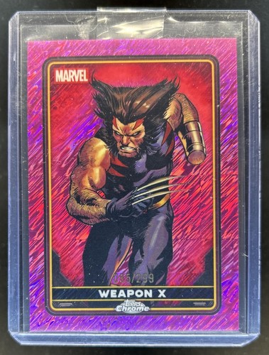 2025 Topps Chrome Deadpool Weapon X Comic Accurate Pink Shimmer Refractor #/299