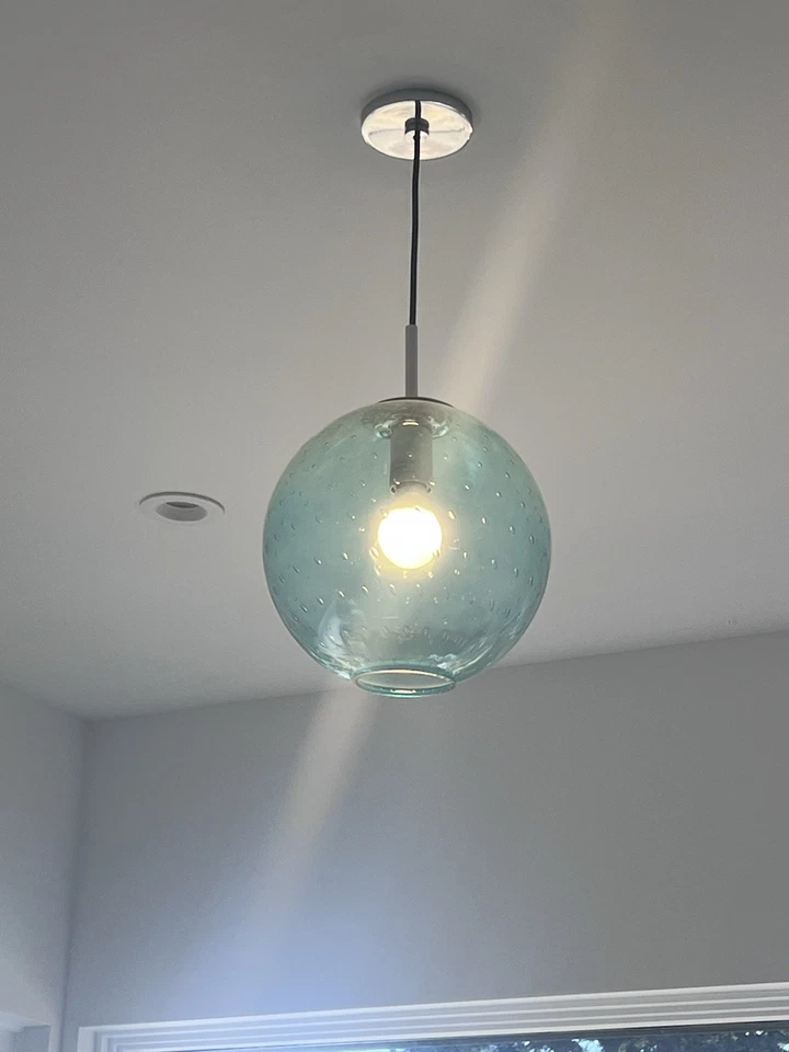 Hudson Valley - Colgante Rousseau Azul 11.25 Acabado Cromo Nuevo en Caja. Envío gratis Foto 2 de 2