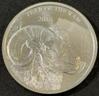 2015 1 Oz .999 Fine Silver Year Of The Ram Chinese Zodiac Round Medal Sheep!