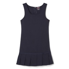 French Toast Girls' Pleated Hem Jumper with Ribbon 16 Navy