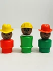✨ Vintage Fisher Price Little People AA Cowboy Farmer Worker Lot 3 Pcs ✨