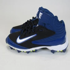 Nike Huarache Baseball Cleats Shoes Kids 11C Black Blue White Molded Youth