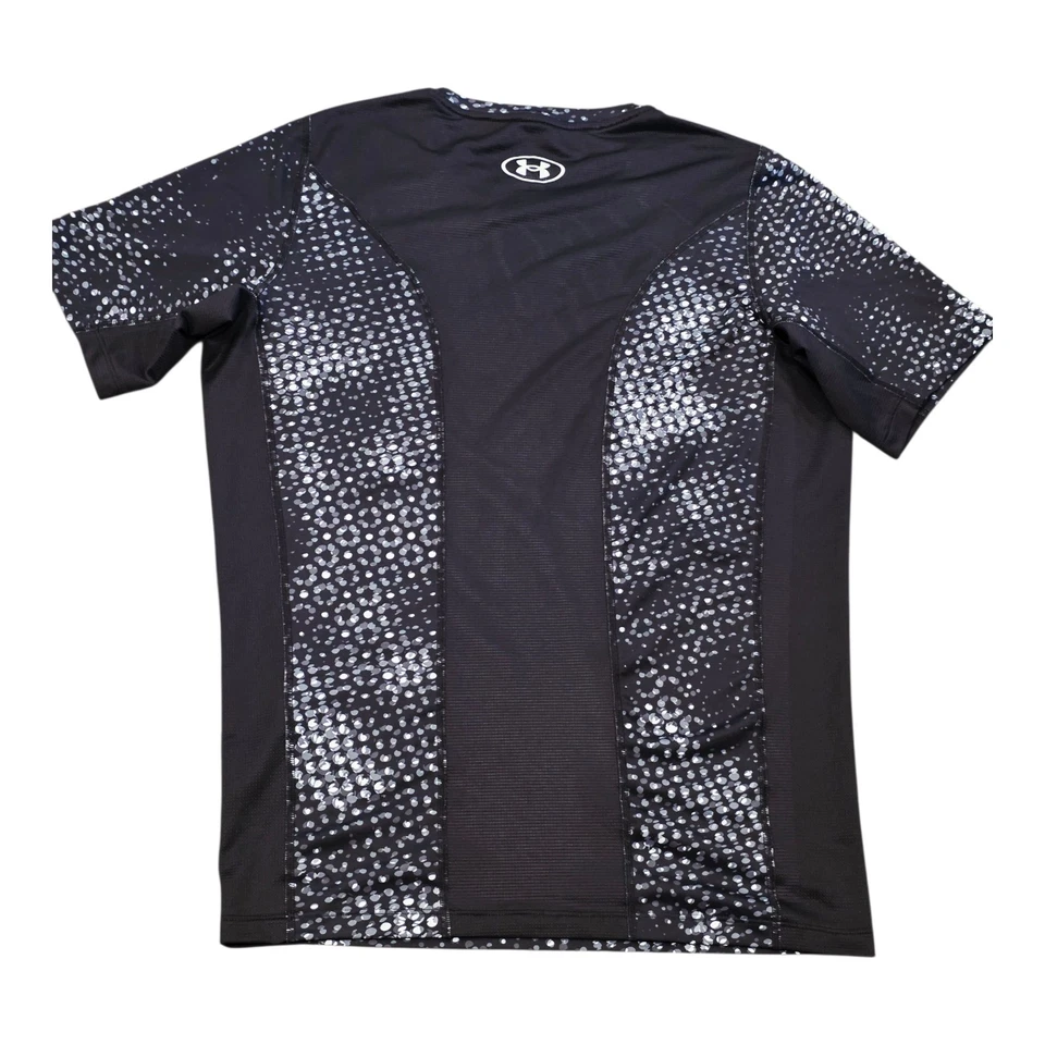 Camisa ajustada Under Armour para hombre XL negra estampada compresión elástica Heatgear Foto 2 de 2