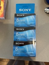3 Pack Sony 8mm Video Cassette Tapes 120 Minute Video 8 MP Standard New