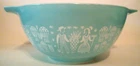 VTG PYREX AMISH BUTTER PRINT BLUE TEAL BOWL NO LID 1 1/2 QUART ax