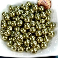 Czech Round Glass Imitation Pearls Light Green in Preciosa envelope 8mm 150pcs