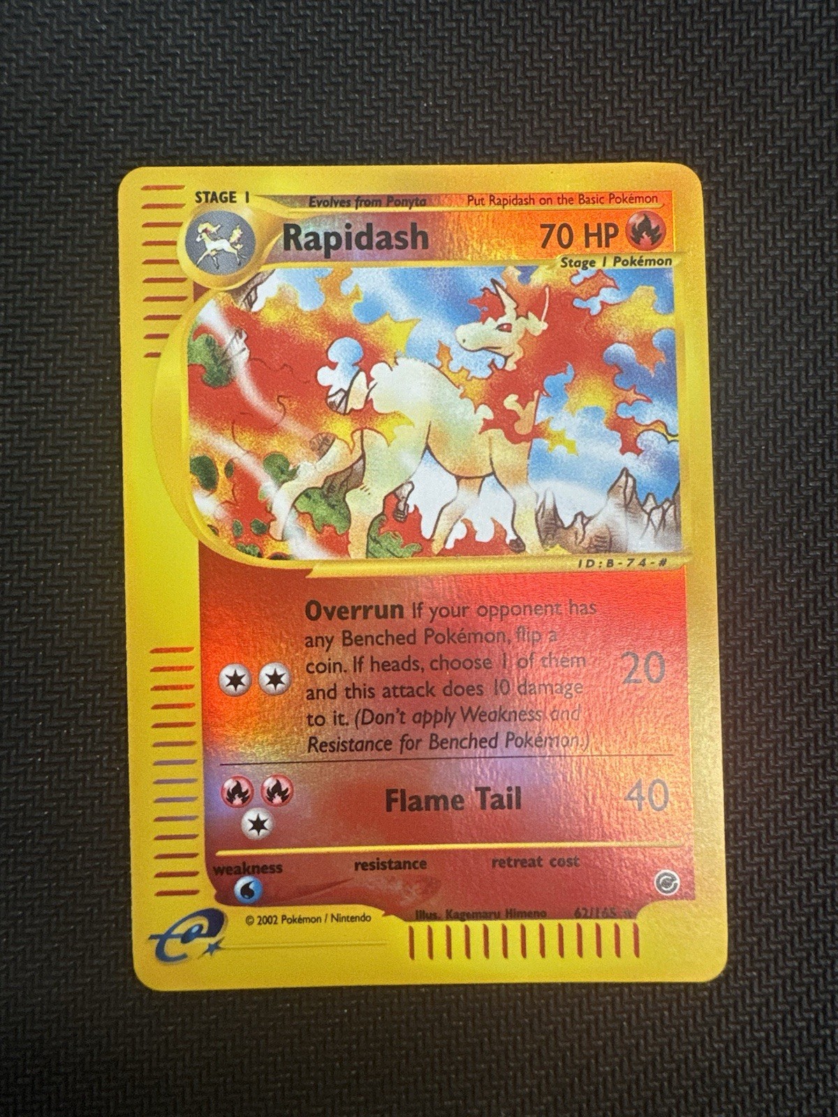 Rapidash 62/165 Expedition Base Set 2002 Rare Reverse Holo Pokemon TCG English