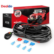 16AWG Off-Road LED Light Bar Wiring Harness Kit 12V Relay On/Off Rocker Switch -