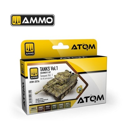 Ammo MIG ATOM-20734 - ATOM Beginners Set: Tanks Vol.1  - Neu