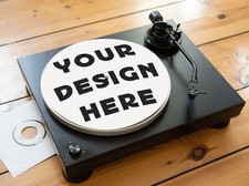 Individually printed with your design turntable mat, felt slipmat 12