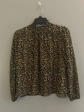 J. Crew Ladies Cheetah Print Blouse XXL