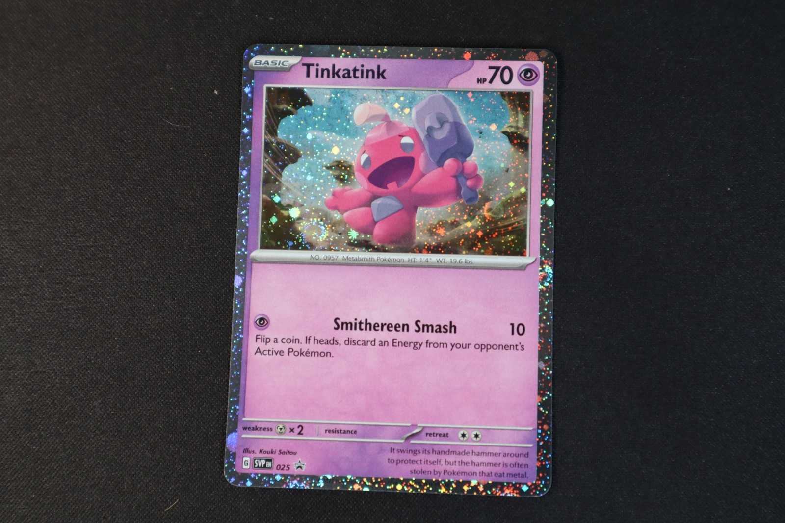 Tinkatink Holo 025 Shiny Pokemon TCG Card Black Star Promo 2023 NEAR MINT