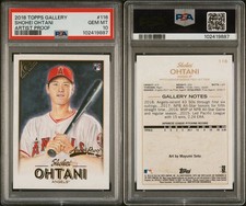 2018 Topps Gallery Shohei Ohtani Rc Artist Proof PSA 10 #116