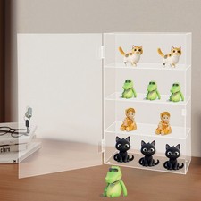 Acrylic Display Case with Lock Keys, 4-tier Showcase Display Cabinet for Home