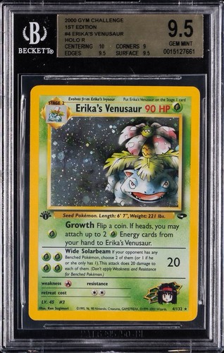 Erika's Venusaur (1st Edition) graded BGS 9.5 for sale on eBay