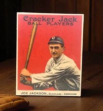 1914 Cracker Jack Joe Jackson Print Direct to Wood Sign Display Photo 8x10
