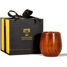 Larger 12 Oz Handmade Wooden Whiskey Glass – Whisky Enhancing Bourbon 