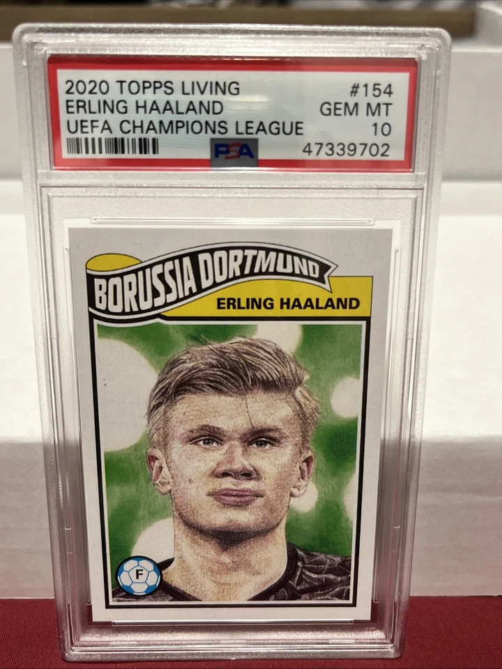 2020 TOPPS LIVING CHAMPIONS LEAGUE #154 ERLING HAALAND PSA 10 - Image 3 of 3
