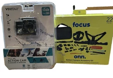 Vivitar 1080 Full HD Action Cam Vlogging &Webcam Black DVR786HD w/ Accessory Kit