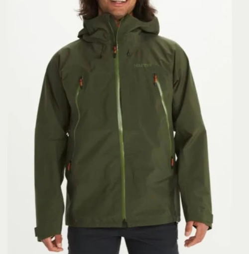Marmot Gore Tex Pro Large Zip Hooded Shell Jacket, Olive Green NEW image 8