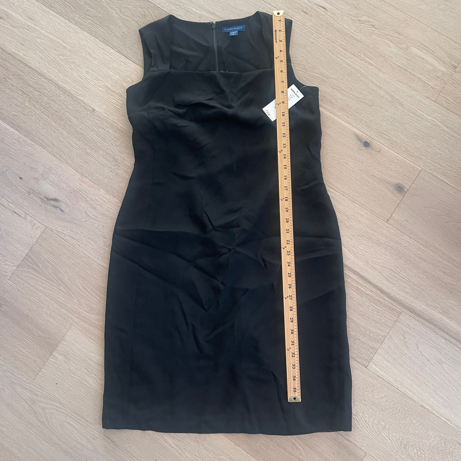 NWT Karen Scott Sheath Dress Work Wear Classic Black Dress Size Womens 12