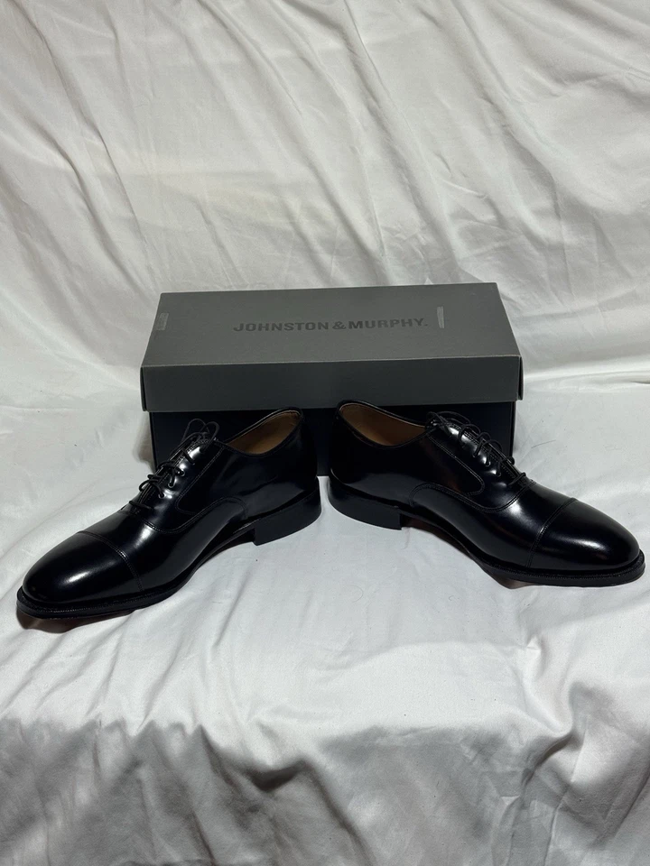 Johnston'n & Murphy'y Melton Clásico Puntera Oxford - Zapatos de vestir atemporales para hombre Foto 3 de 4