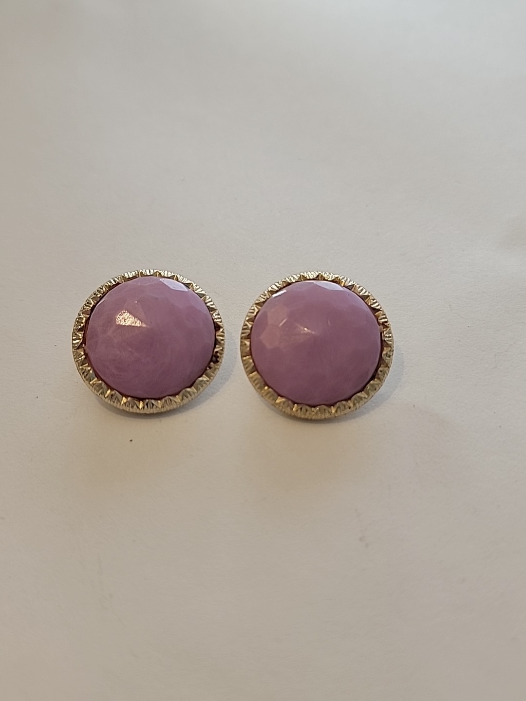 Vintage 1970s Lavender Clip On Earrings