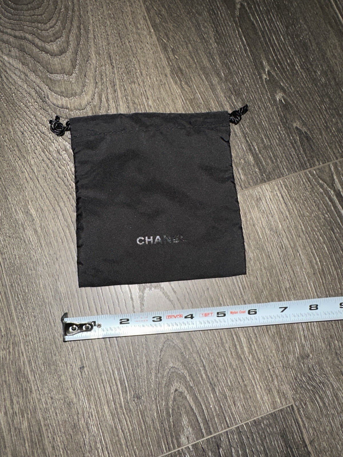 Mini Tiny CHANEL Dust Bag AUTHENTIC Black Travel … - image 1