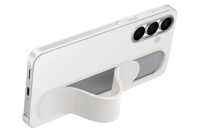 Samsung Standing Grip Cover für Galaxy S25 FE Weiß Schutzhülle Case BRANDNEU