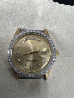 Rolex Day Date 18k Gold Ref 1804 36mm Diamond Dial & Bezel Head Only