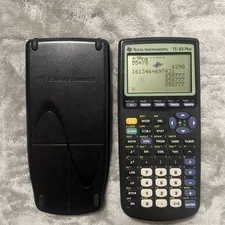 Texas Instruments Ti-83 Plus Graphing Calculator w/Cover. Tested & Working.