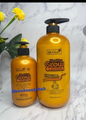2 in 1 Healthy Glow Body Milk 400ml Lotion + 1000ml Lighten Scrub Shower Cream