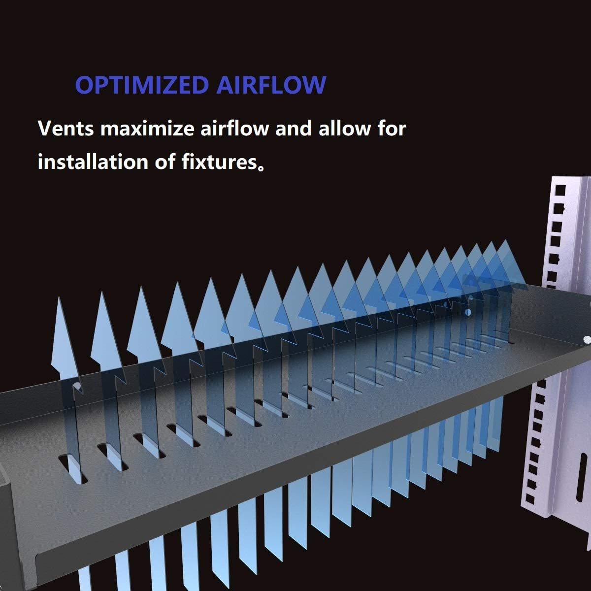 2 Pack of 1U Vented Cantilever Server Rack Mount Shelf 6" (154Mm) Deep for 19" N