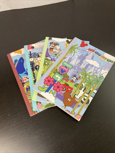New Disney Parks Set of 4 Blank Journals - 4 Different Cover Designs
