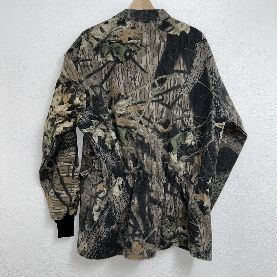 Jaqueta Vintage Perfumada Mossy Oak Break-Up Camuflagem Campo Casaco Zíper Completo Masculina Extra Grande - Imagem 2 de 4