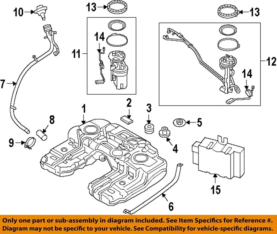 Used Fuel Pump fits: 2013 Bmw X5 Pump Assembly 4.4L twin turbo Grade A Foto 3 de 4