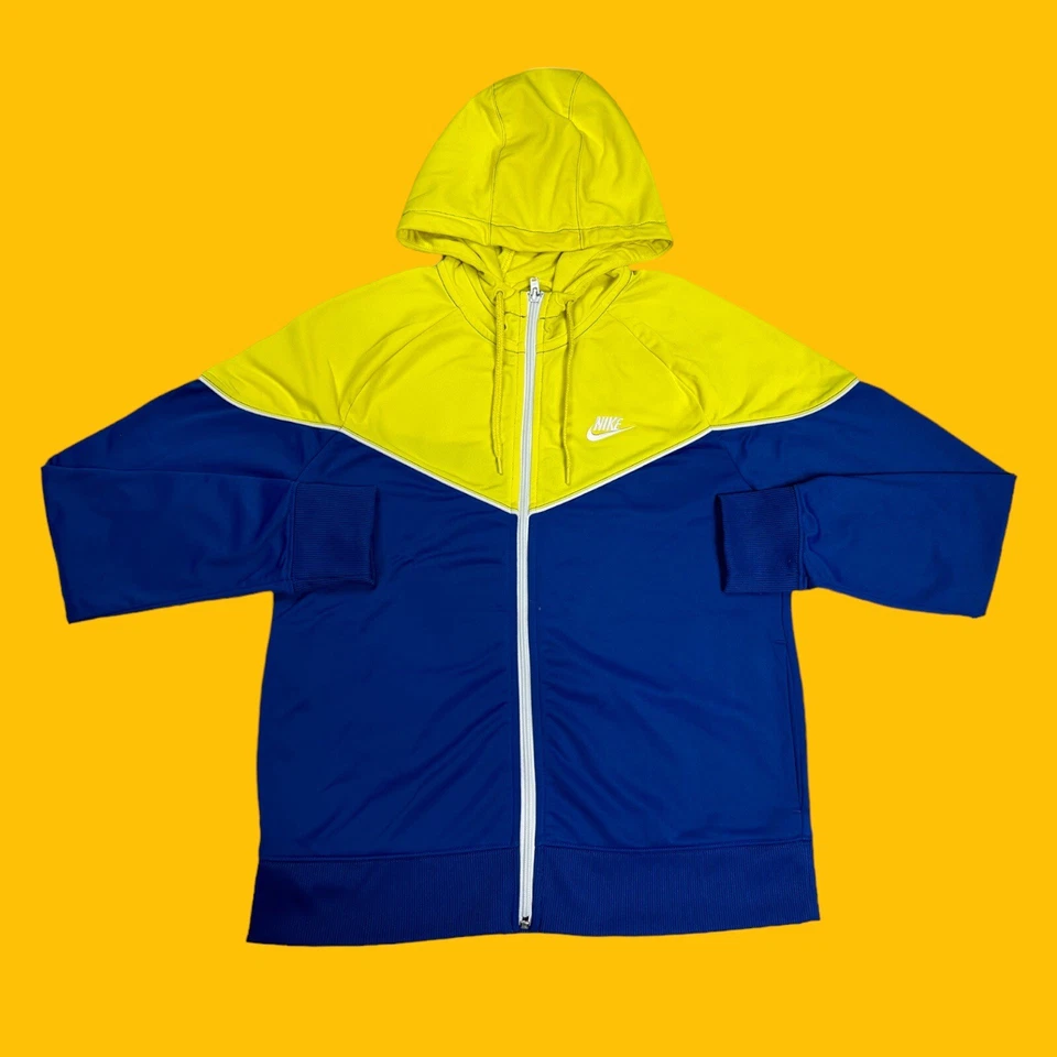 Sudadera con Capucha Nike Juvenil Talla Grande Vintage Años 90 Cremallera Completa Logo Bordado Bloque de Color Foto 2 de 4