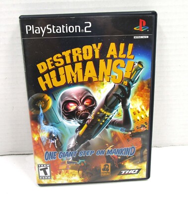 DESTROY ALL HUMANS One Giant step on Mankind Sony PS2 Video Game